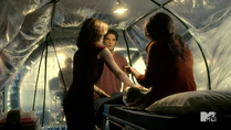 Teen Wolf Season 4 Episode 7 Weaponized Scott Natalie Martin and Sydney in quarintine