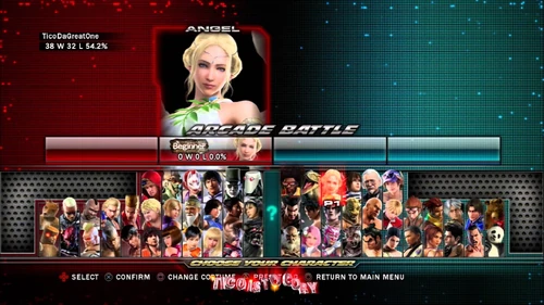 Charakter Select: PlayStation Version (Update Charaktere: Slim Bob, Sebastian und Miharu).