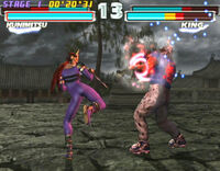 Kunimitsu fighting in her third outfit.