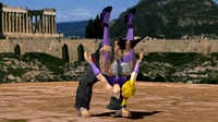 Heihachi using his Jumping Powerbomb in Tekken 2.
