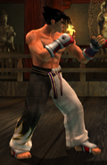 Traje de Jin en la etapa 8 del modo historia de Tekken 4.