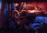 Steve Fox being approached by The Syndicate in his Tekken 4 prologue.