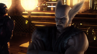 Heihachi encounters Jin and Kazuya