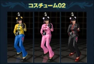 El segundo traje DLC de Xiaoyu para Tekken Revolution, su uniforme de Kung Fu con un moño y el Pequeño Panda en la cabeza.