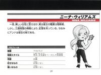 Artwork of Nina on the manual