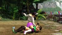 TTT2 Xiaoyu performing a running Tackle and Ultimate Punch on Anna.