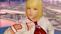 Lili smiles to her opponent during her pre-fight