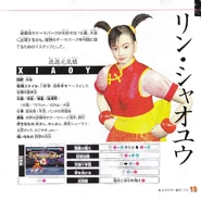 Perfil de Xiaoyu en el manual