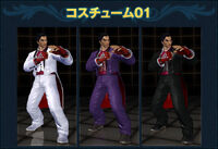 Kazuya's 1st DLC outfit, his classic Tuxedo.