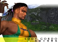 Eddy Gordo en su escenario de Tekken 3, Grassy Land.