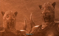 Photograph of Armor King and his brother in his Tekken 6 ending.