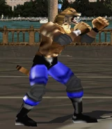 King-Tekken-1-P1-Costume-Standing.jpg (97 KB) King's Player 1 outfit in the arcade version of Tekken.