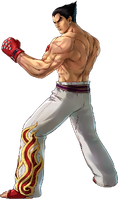 Kazuya as he appears in Project X Zone 2 as a new character.