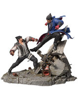 Figurine of Kazuya and Jin fighting