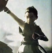 Kazuya as a child in the Tekken 7 2014 teaser trailer.