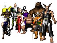 Bosses: Lee, Armor King, Prototype Jack, Anna, Kunimitsu, Ganryu, Kuma, Wang, & Heihachi Mishima