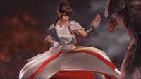 Kazumi executes her Rage Art against Heihachi.