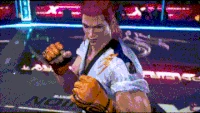 Jin utilizing the 10-Hit Combo against Hwoarang during the eighth tournament.