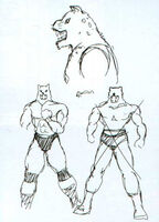 King early art concept in original tekken.