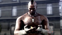 Bruce and the bird he saved in his TTT2 ending.