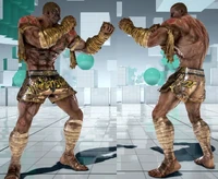 Traje de oro metálico de Fahkumram.