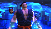 kuma in Heihachi's Intro in PSASBR