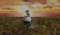 Xiaoyu and Panda in her default ending.