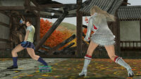 Lili and Asuka in Autumn Temple.