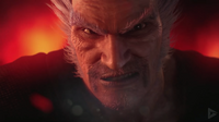 Close to Heihachi after grabbed Kazuya's fist