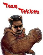 Harada wearing a Kuma suit in a Street Fighter X Tekken art.