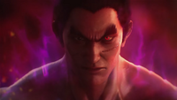 Kazuya's purple aura.