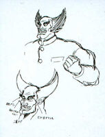 Heihachi early art concept in original Tekken