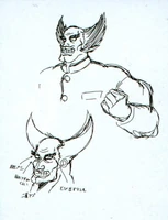 Conceito de arte inicial de Heihachi no Tekken original