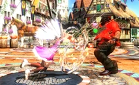 Alisa landing a mid attack in Tekken Tag Tournament 2.