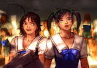 Miharu seen together with Ling Xiaoyu in the latter's Prologue artwork