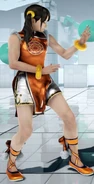 El atuendo predeterminado 3 de Xiaoyu en Tekken 7.