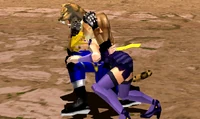 King using Knee Bash on Nina in Tekken 2.