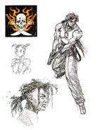 Concept art of Eddy, Xiaoyu and Lei.