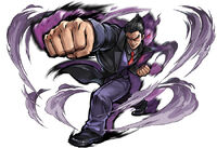 Kazuya with Devil as they appear in the game.