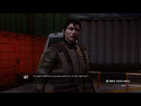 Dragunov's dialogue in a conversation with his rival, Raven, in the Scenario Campaign.