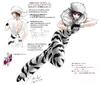Artwork d'Anna dans sa tenue zébrée