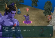 Kazuya, sous l'apparence de Devil, veut affronter Jin et qu'il soit témoin de son nouveau pouvoir.