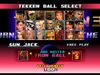 Selection dans le menu Tekken Ball