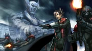 Lars participant aux missions de la Tekken Force au front malgré son rang élevé.