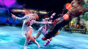 Asuka and Lili attacking Jin - TTT2