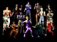 Michelle Chang, Kazuya Mishima, Heihachi Mishima, Lei Wulong, Bruce Irvin, Lee Chaolan, Paul Phoenix, Baek Doo San, Anna Williams, Wang Jinrei, Nina Williams, Yoshimitsu i Marshall Law