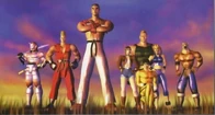 Od lewej: Yoshimitsu, Paul Phoenix, Kazuya Mishima, Michelle Chang, Jack, Nina Williams i King