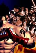 Jin Kazama, Lei Wulong, Eddy Gordo, Hwoarang, Ling Xiaoyu, Forest Law, King, Paul Phoenix, Nina Williams i Yoshimitsu