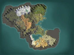 Carte des zones du jeu.