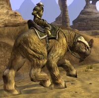 A Yarnosaur mount being ridden